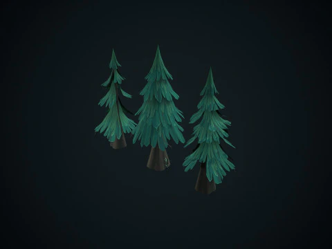 Stylized pine 3D Model
