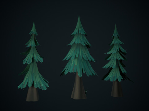 Stylized pine 3D 모델
