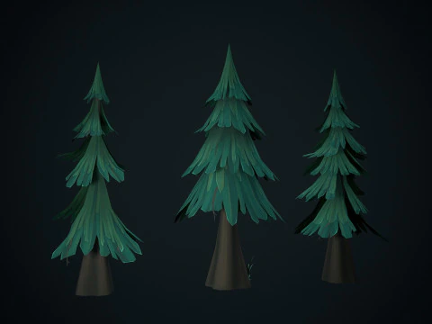 Stylized pine 3D Model