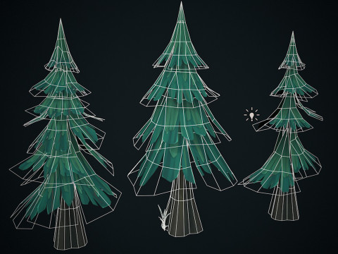 Stylized pine 3D 모델