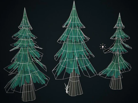 Stylized pine 3D Model