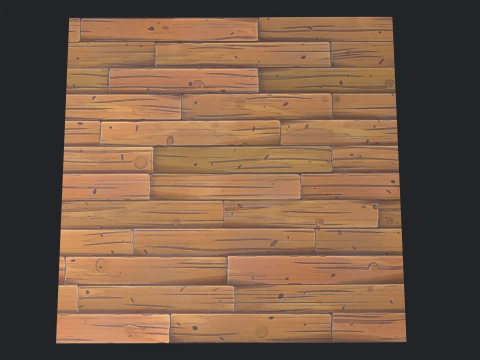 Stylized Wood floor 3D Model