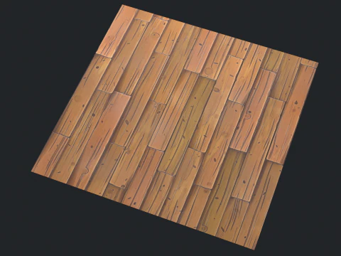 Stylized Wood floor 3D Model