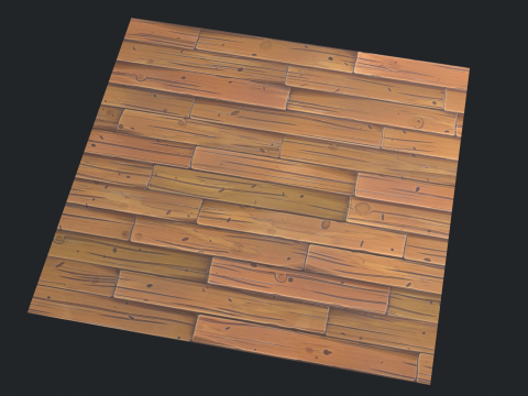 Stylized Wood floor 3D Модель