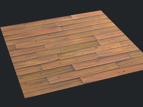 Stylized Wood floor 3D Model