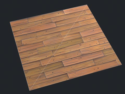 Stylized Wood floor 3D Модель