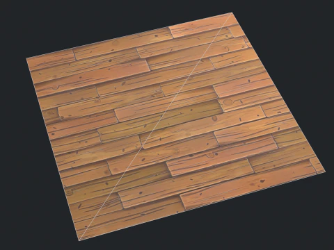 Stylized Wood floor 3D Model