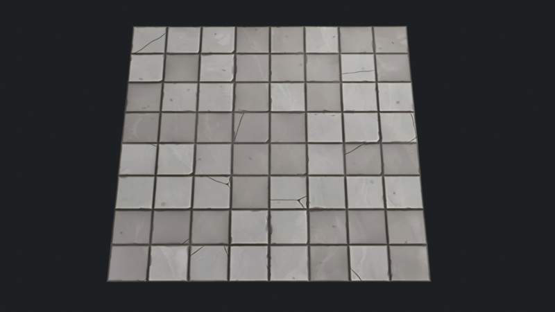 Stylized tile floor Model 3D .c4d .max .obj .3ds .fbx .stl .blend