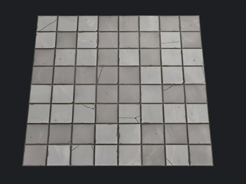 Stylized tile floor 3D मॉडल