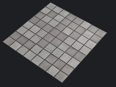 Stylized tile floor Model 3D