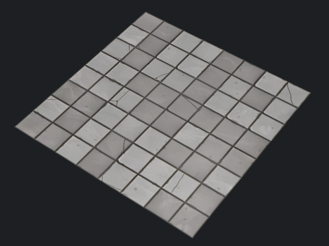 Stylized tile floor Model 3D