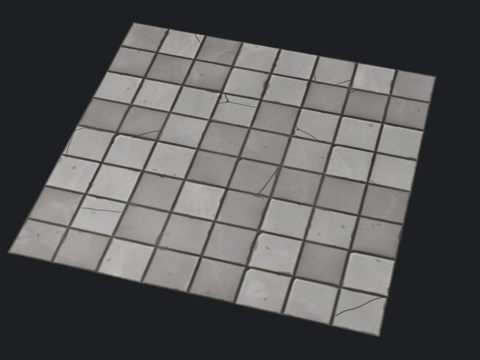 Stylized tile floor Model 3D