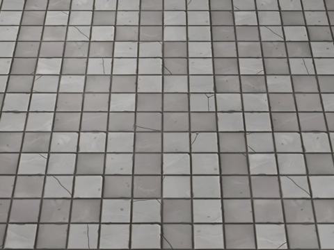 Stylized tile floor Model 3D