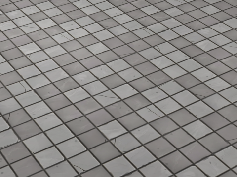 Stylized tile floor Model 3D