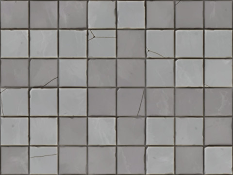 Stylized tile floor Model 3D