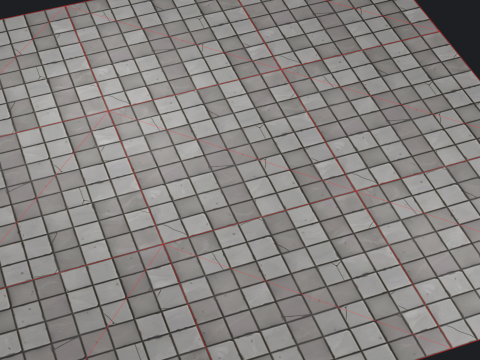 Stylized tile floor Model 3D