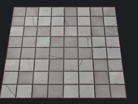 Stylized tile floor Model 3D