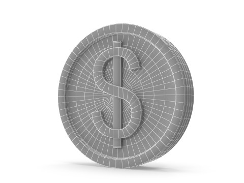 Dollar coin 3D 모델