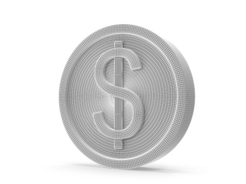 Dollar coin 3D 모델