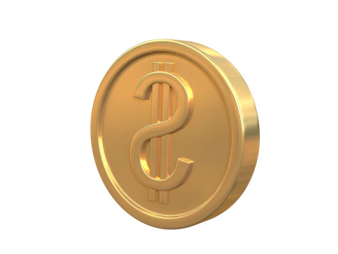 Dollar coin 2 3D Model