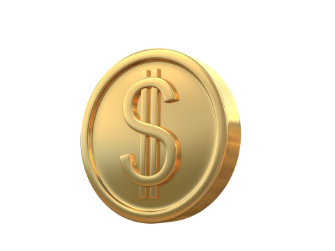 Dollar coin 2 3D Model