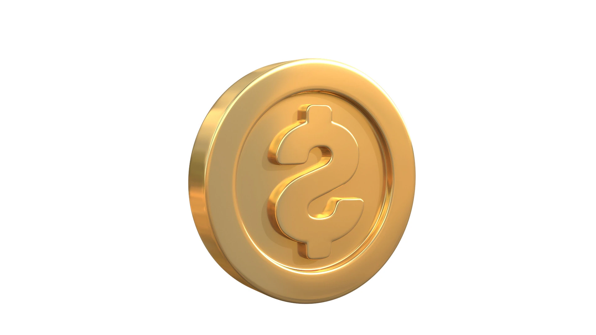 Moneta dolarowa Model 3D .c4d .max .obj .3ds .fbx .stl .blend 