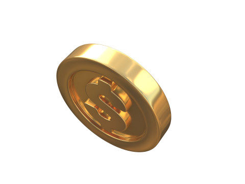 Dollar coin Modelo 3D