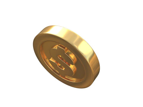 Moneta dolarowa Model 3D