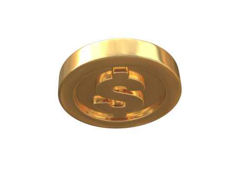 Moneta dolarowa Model 3D