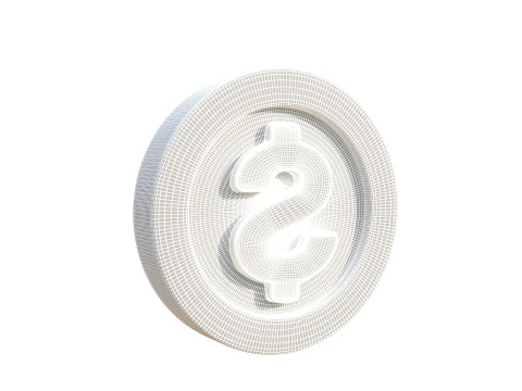 Moneta dolarowa Model 3D