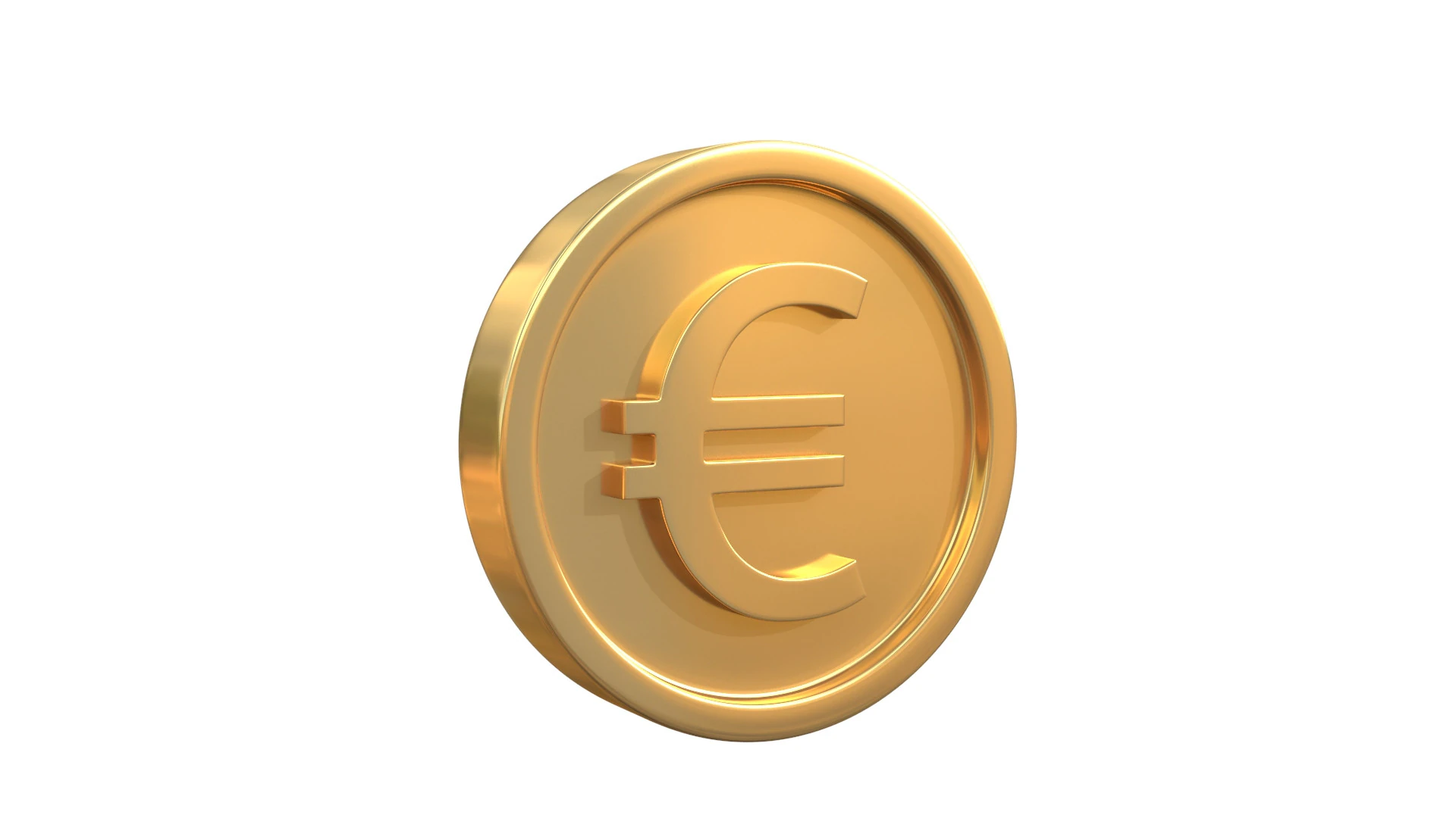 Euro coin 3D Model .c4d .max .obj .3ds .fbx .stl .blend 