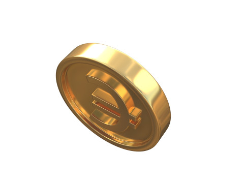 Euro coin Model 3D