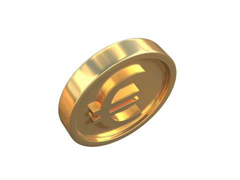 Euro coin Model 3D