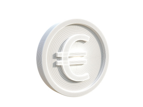 Euro coin Model 3D