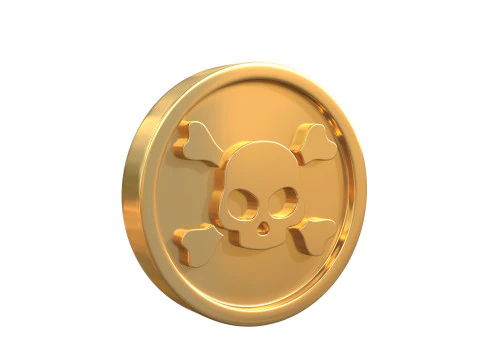 Pirate coin 3D Model