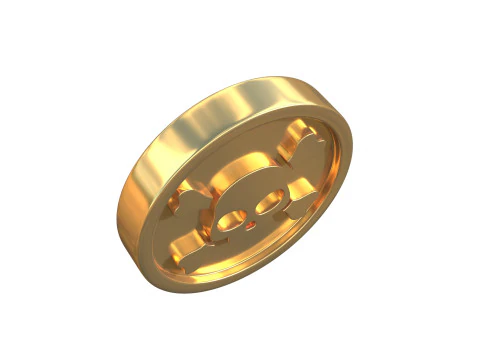 海賊コイン 3Dモデル