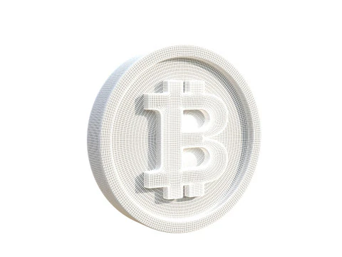 Bitcoin coin 3D Model