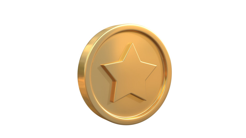 Star coin 3D 모델 .c4d .max .obj .3ds .fbx .stl .blend 