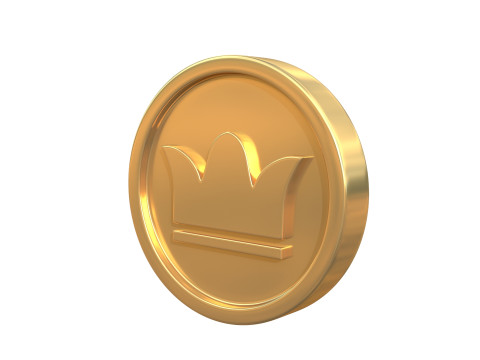 Crown coin 3D Model