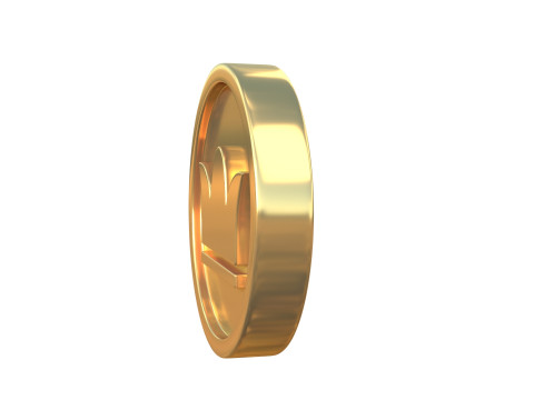 Crown coin 3D Model
