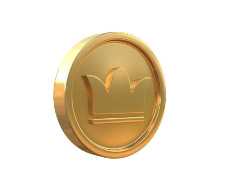 Crown coin 3D Model