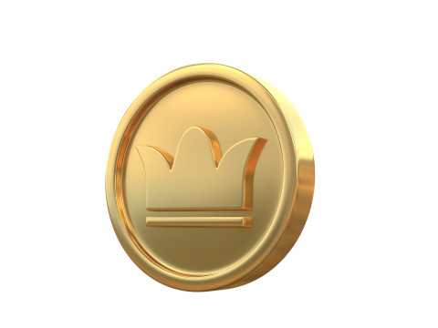 Crown coin 3D Model