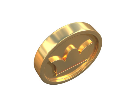Crown coin 3D Model