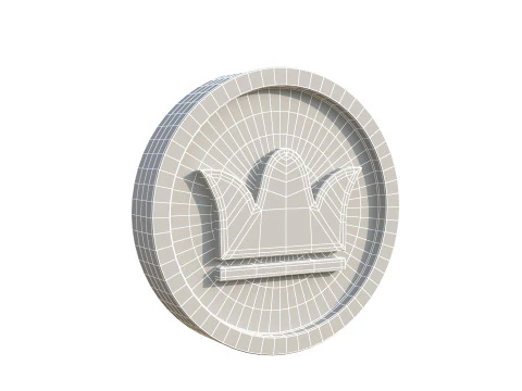 Moeda da coroa Modelo 3D