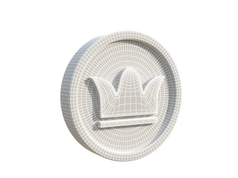 Moeda da coroa Modelo 3D