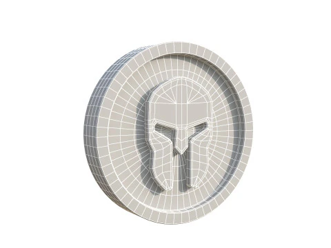 Helmet coin 3D Model