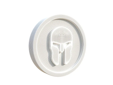 Helmet coin 3D Model