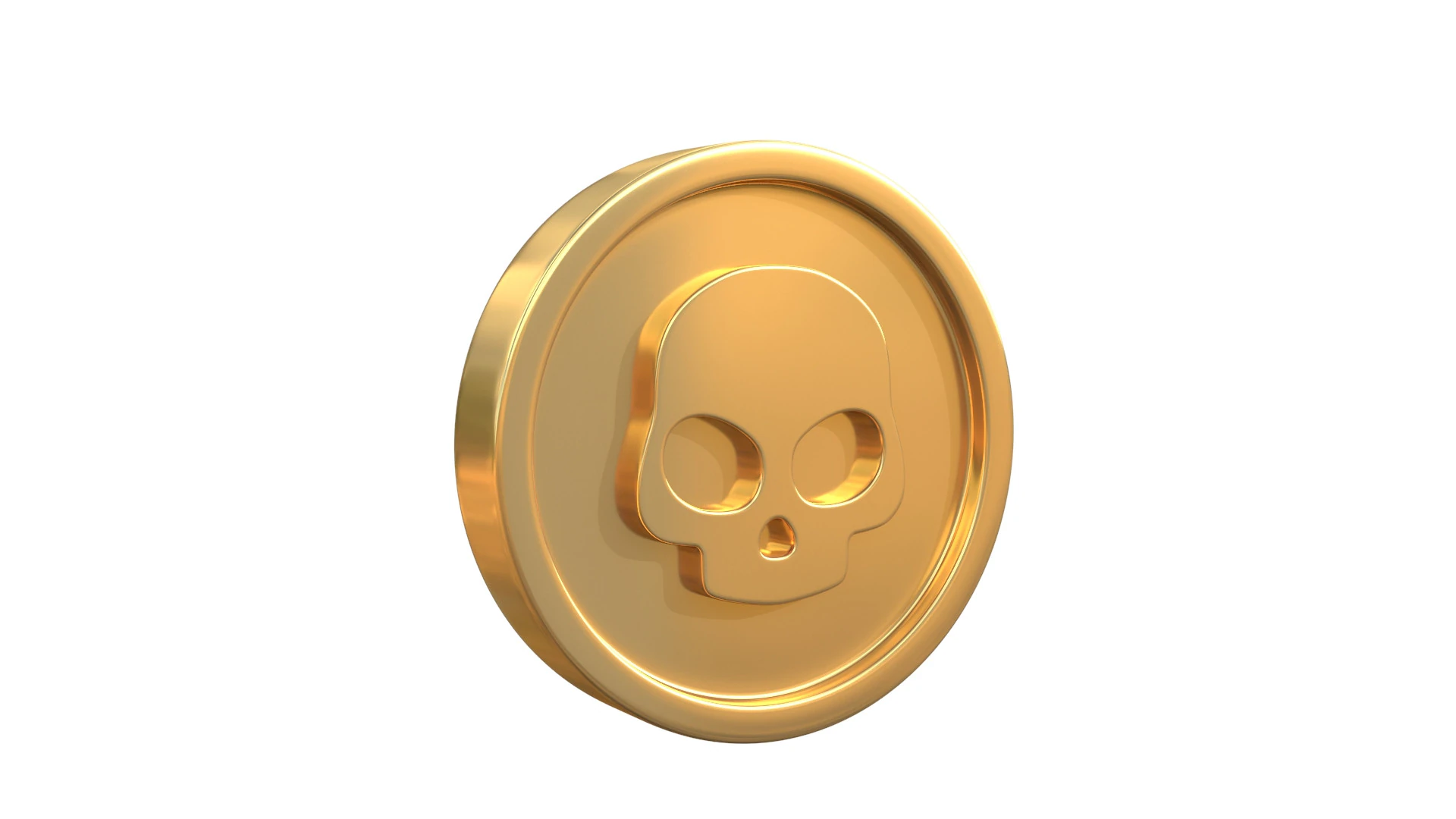 Skull coin 3D Model .c4d .max .obj .3ds .fbx .stl .blend 