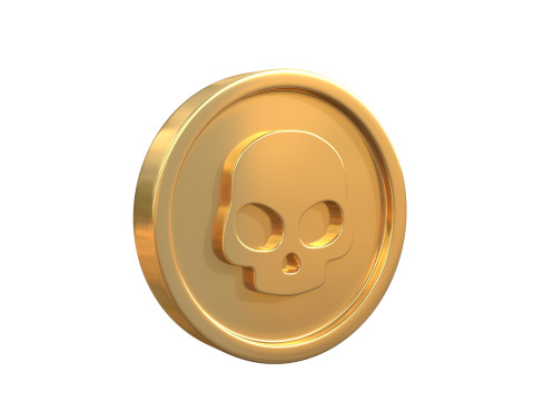Skull coin Modello 3D