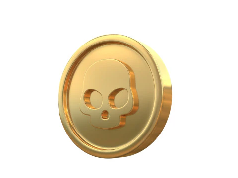 Skull coin 3D Model